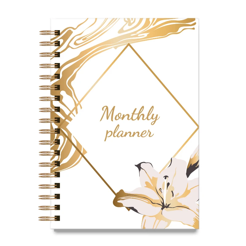 A5 Coil Schedule Book Portable English Version With Separator Page Monthly Plan This Office Agenda Record Study Stationery