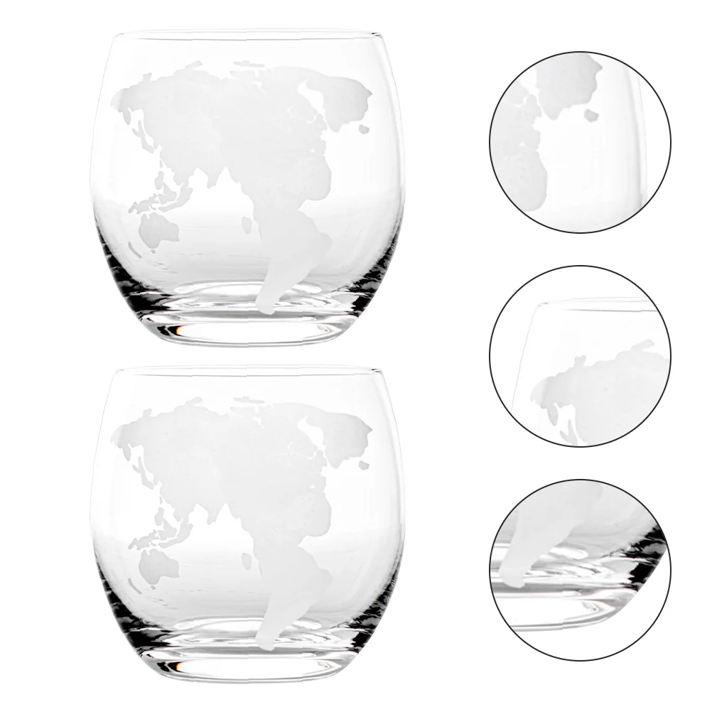 

Glassescup Cups Drinking Whiskeyglobe Cocktail Clear Goblet Beverage Party Champagne Martini World Map Iced Coffee Water Mug Tea