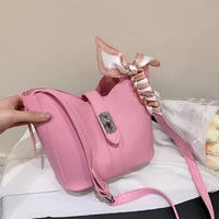 hot sale 2022 simple small pu leather bucket bags for women high quality fashion shoulder handbag female travel shoulder bags