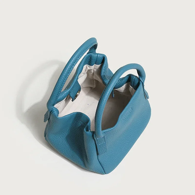 Кошелек-ведро из коровьей кожи для женщин маленькая модная сумка с верхней