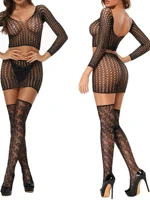 women 2 piece lingerie set sexy rhinestone mesh off shoulder long sleeve crop top shorts set nightwear