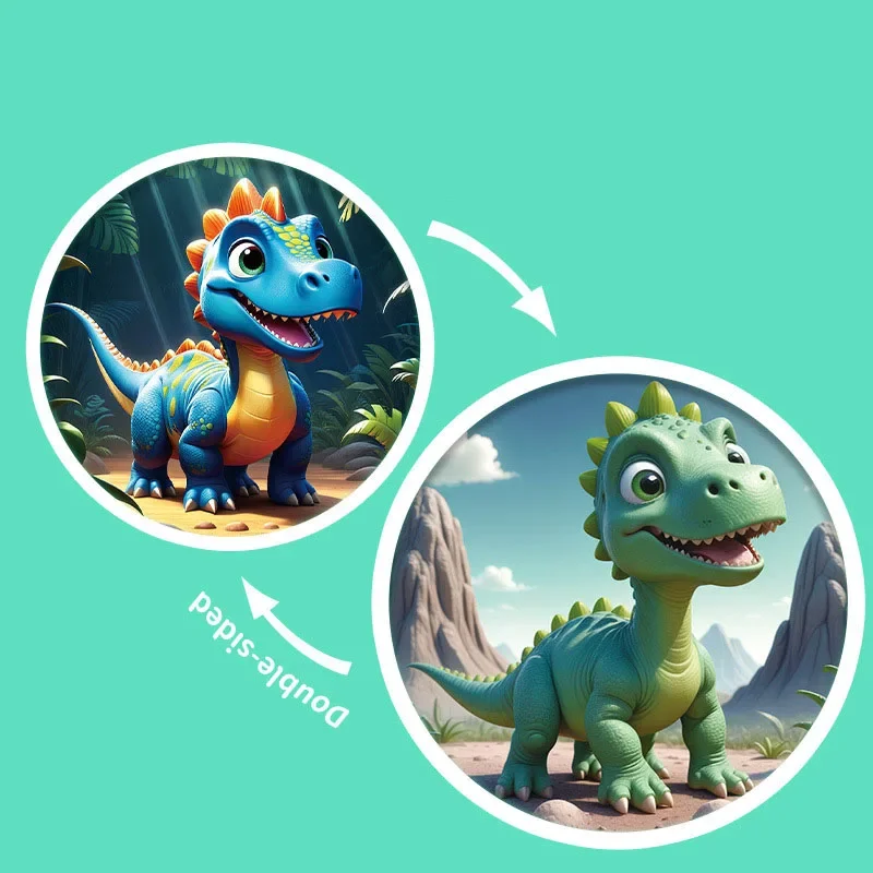 3D стерео 360° ° Вращающиеся головоломки горка динозавра флип антистрессовая