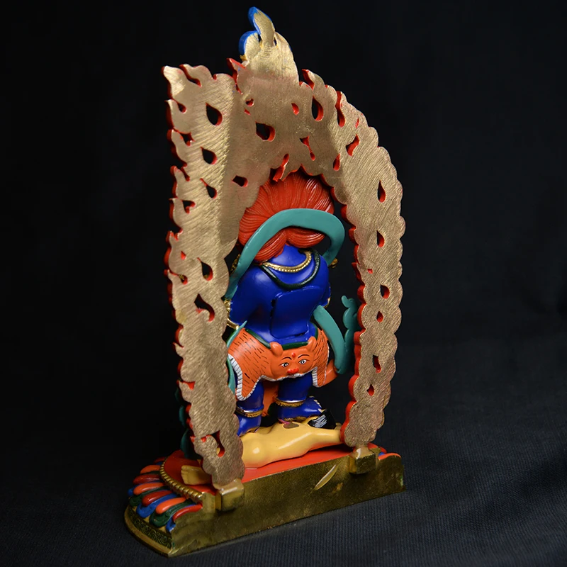 Двухсторонняя статуя Будды махогала из чистой меди окрашенная тибетская Seiko