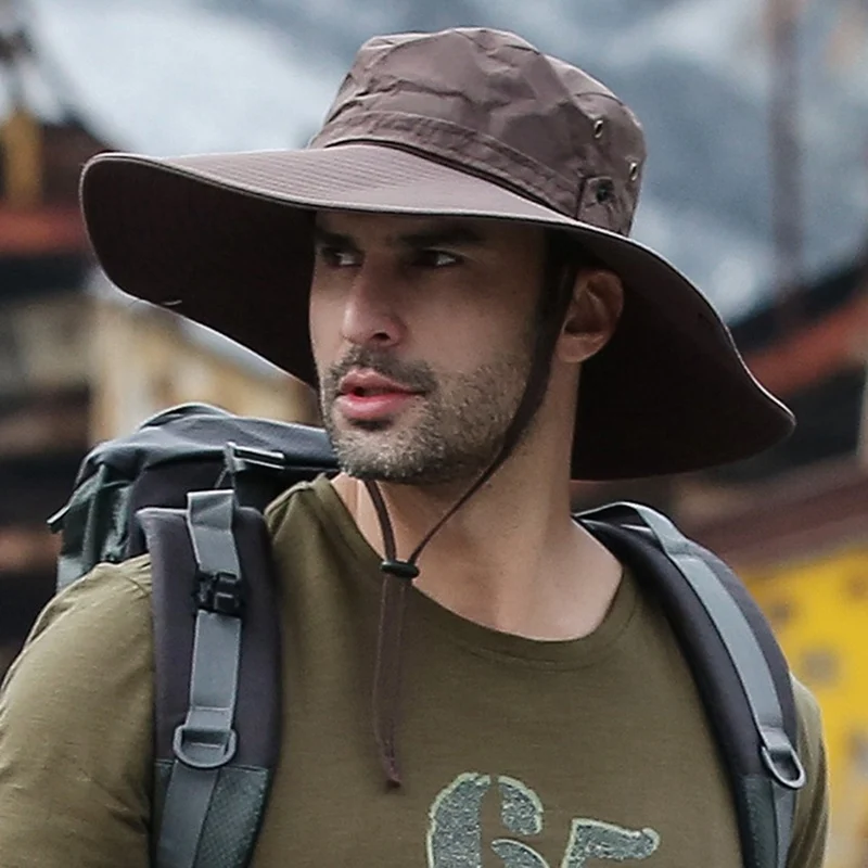 

Панама Мужская Солнцезащитная с широкими полями, модная Панама с защитой от ультрафиолета, с большими полями, летняя