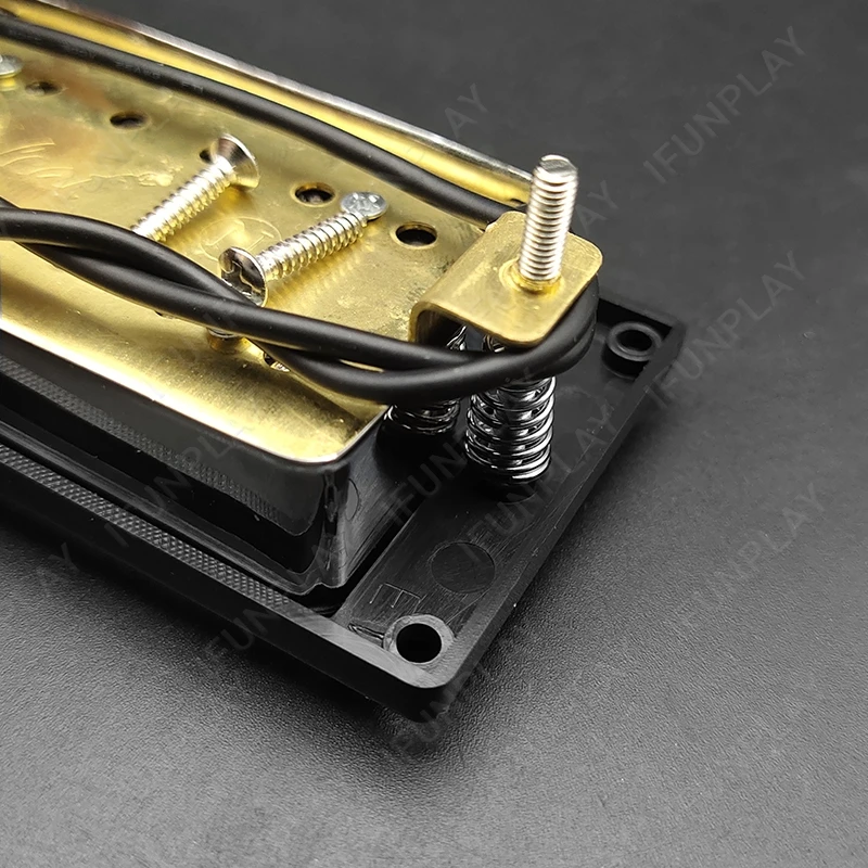 6 струнный звукосниматель для электрогитары H Type Humbucker Neck Bridge для гитары LP Style с латунной крышкой и кольцом 50мм/52мм.