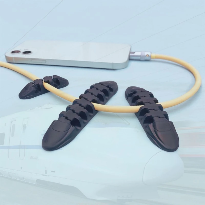 

Organizer Silicone USB Cable Winder Flexible Cable Management Clips Cable Holder For Mouse Headphone Earphone