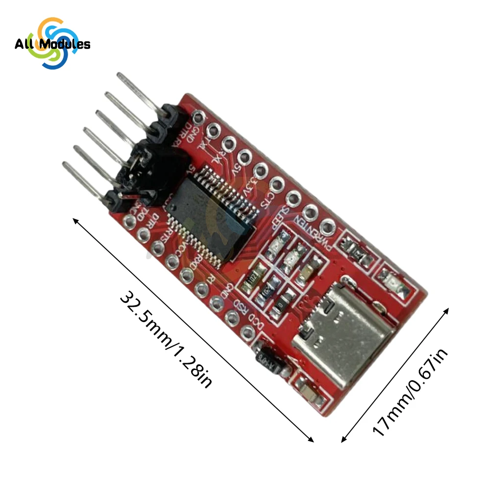 Последовательный преобразователь FT232RL FTDI с Type-C на TTL модуль адаптера 3 В 5 FT232R