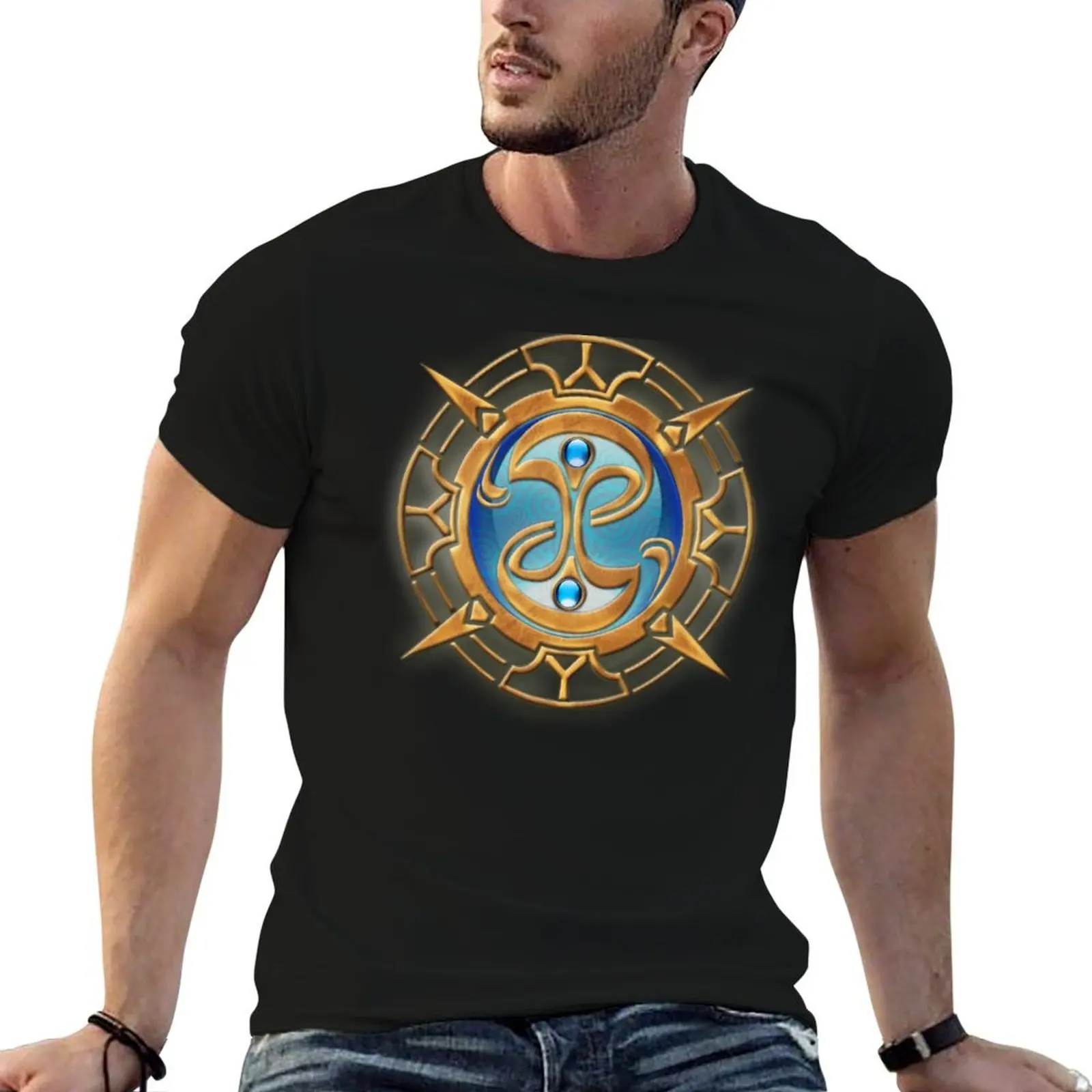 Фото Мужская мужская рубашка Guild t Seal, мужские рубашки с рисунком, футболка с принтом, рубашки, роскошный хлопок, 100% (Fable) для бренда №1