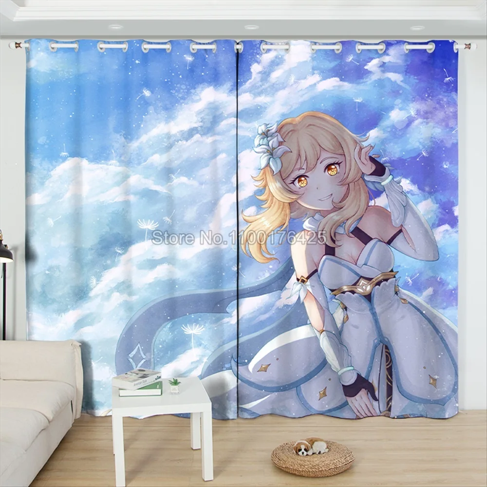 

Шторы Genshin Impact 3D печать 100% полиэстер