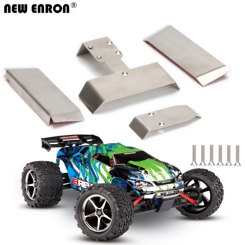 

NEW ENRON 4pcs Stainless Steel Skid Plate Protector for RC Car 1/16 TRAXXAS Mini E Revo 71054 VXL SUMMIT 72054 SLASH 4WD 70054
