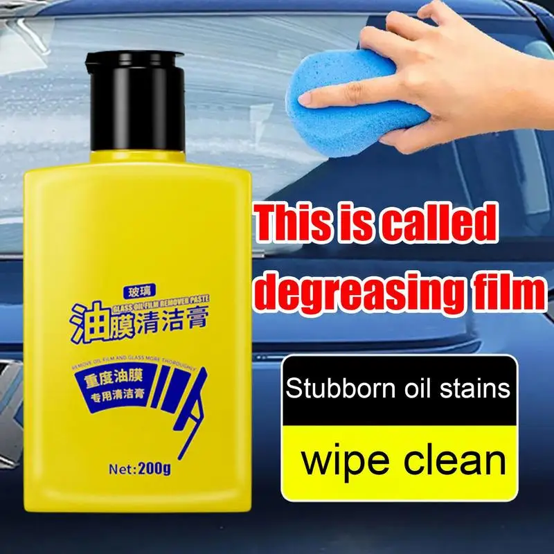 

Car Oil Stain Remover Auto Glass Cleaner Mutifunctional Water Spot Remover Vehicle Windshield Headlights Heavy Dirt Cleaner