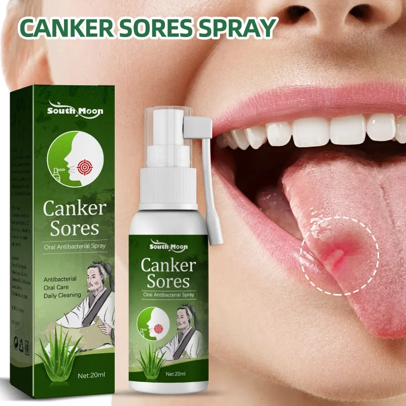 

Mouth ulcer spray Treatment swollen gums oral Canker Sores Pain Relief fresh breath Antibacteria Halitosis mouth Clean care