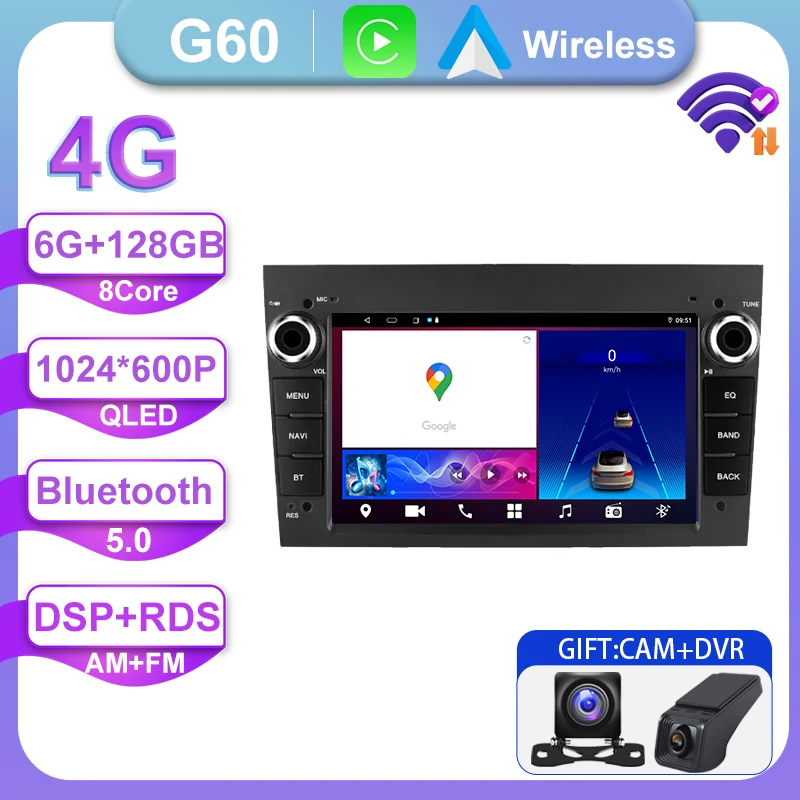 

Автомобильное радио для Opel Astra H J 2004 Vectra Vauxhall Antara Zafira Corsa C D Vivaro Meriva Veda Wireless CarPlay Auto Multimedia