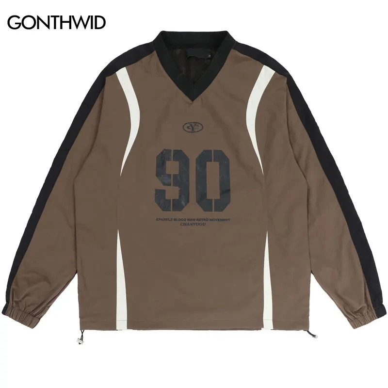 Винтажные рубашки куртки Y2K с графическим принтом для гонок в стиле пэчворк