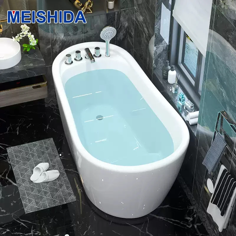 Фото MEISHIDA BSM-8226 японская бытовая мини-маленькая квартира акриловая отдельно стоящая ванна для взрослых ванная комната для дома №2