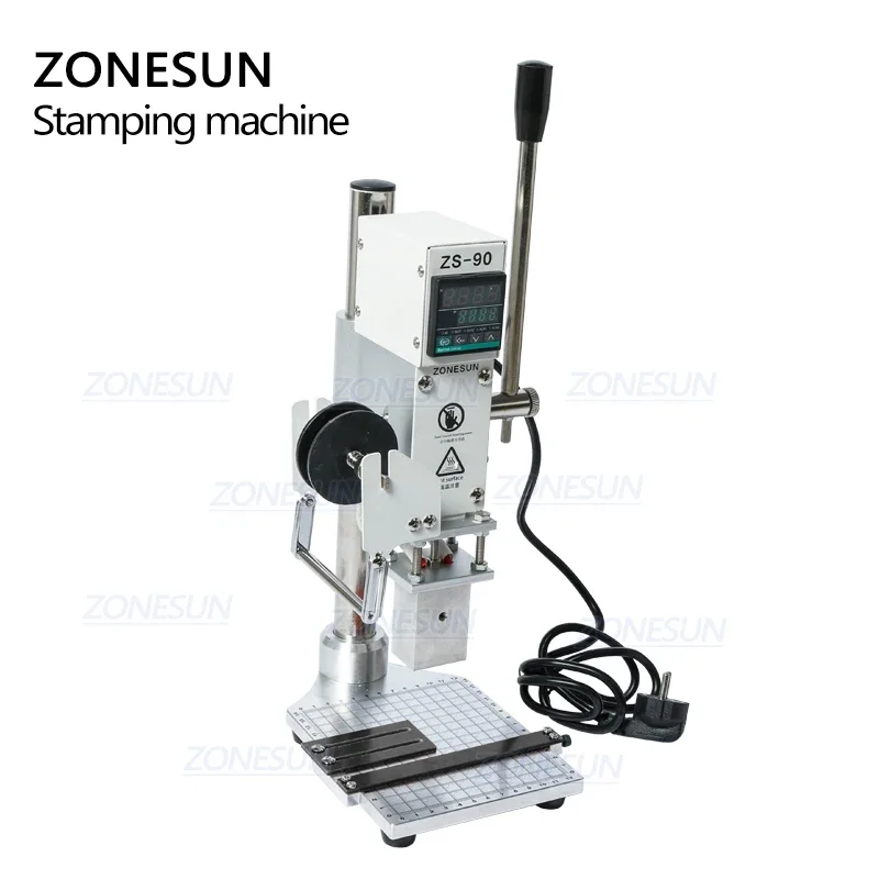 ZONESUN машина для горячего тиснения фольгой тиснение логотипа торговая марка