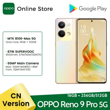 OPPO Reno 9 Pro 16GB 256GB 5G Mobile Phone MediaTek 8100 Max 6.7 120Hz AMOLED Screen 50MP Camera 4500mAh 67W Charger Smartphone 1