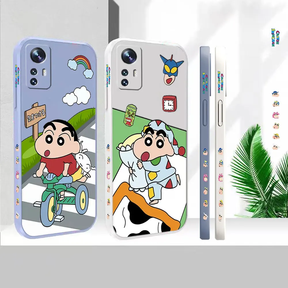 

Anime Cute C-Crayon Shin Chan Phone Case For Xiaomi Mi 13 12 12S 12X 11 11T 10 10S 10I 9 9SE 8 8SE Pro Ultra Lite Cover Funda