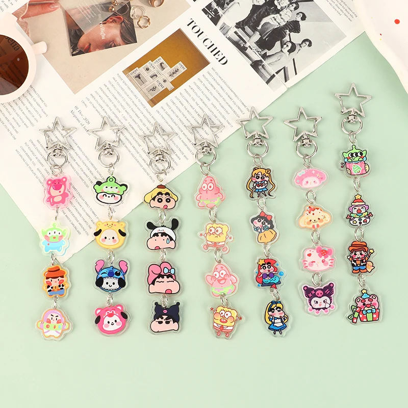 Брелок для ключей Crayon креативное акриловое украшение изящные маленькие