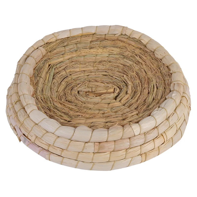 

Handwoven Birds Nest Corn Leaves And Straw Incubation Bed Courtship Breeding House For Pigeon/Dwarf Rabbit/Bunny/ Dove/Hamster/