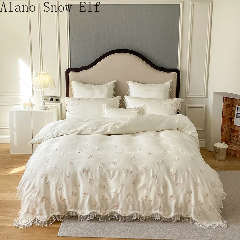 

Высококачественные роскошные шелковые атласные высококачественные роскошные комплекты постельного белья из сатина 4 шт. пододеяльник комплект постельного белья одеяло комплекты постельного белья с вышивкой