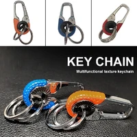 fashion car keychain spring hanging clipmetal alloy holder metal alloy keyring durable key chain ring auto internal accessories