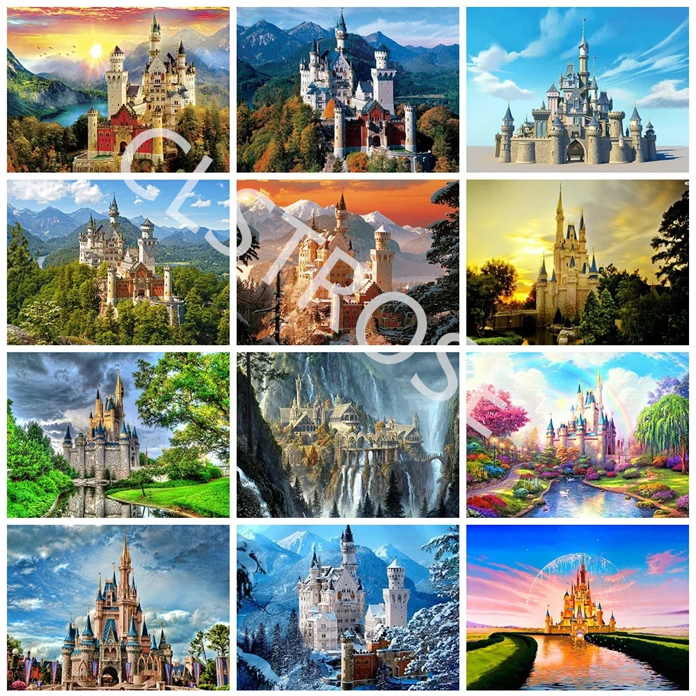 

5D Diamond Painting Embroidery Mosaic Cross Stitch of Rhinestone Square Round Drill Home Decoration Landscape Wall Art Pictures