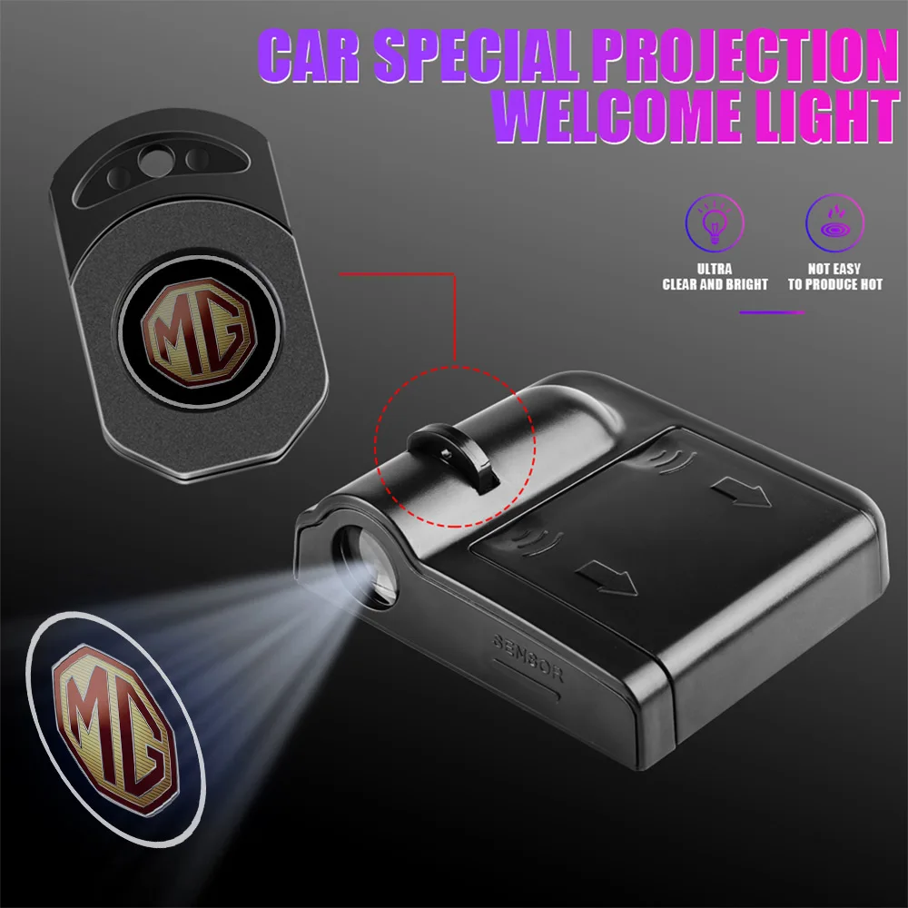 

3D Car Door Decoration Led HD Projector Lamp Wireless Welcome Lights For MG 3 5 6 ONE ZS EZS GS Model MG3 MG5 MG6 Hector GT HS