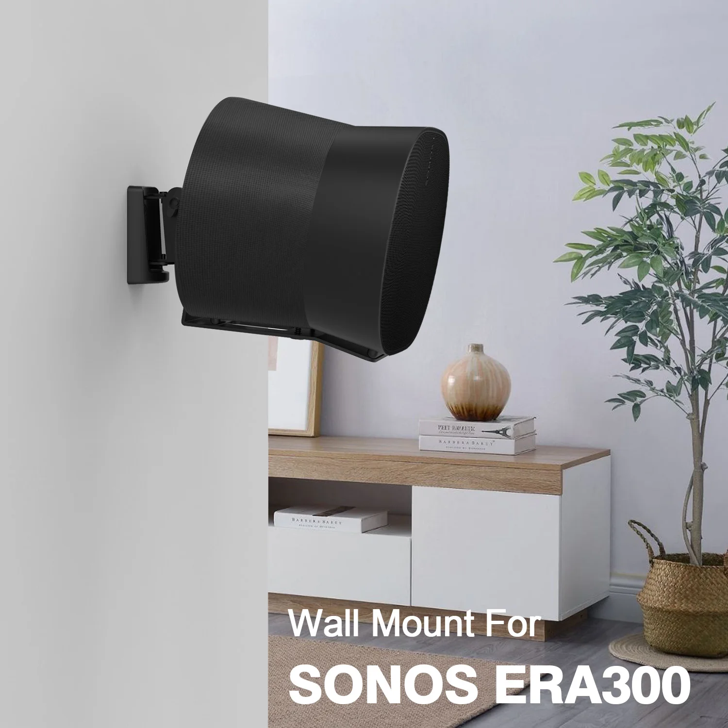 Фото Настенный кронштейн Monzlteck Sonos Era 300 – цельнометаллический, сверхпрочный стальной, с регулируемым углом наклона (-22°) °   до 3 °   Наклон, ±45° °   Поворотный механизм) №5