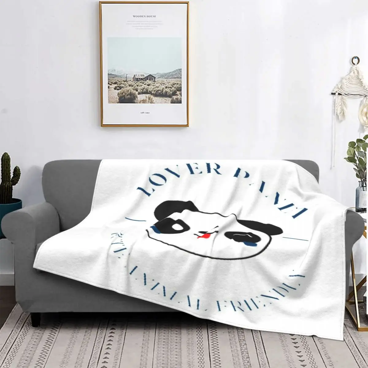 

Manta con estampado de Panda para cama, colcha a cuadros con capucha, ideal para pícnic, colchas y edredón, 30 unidades