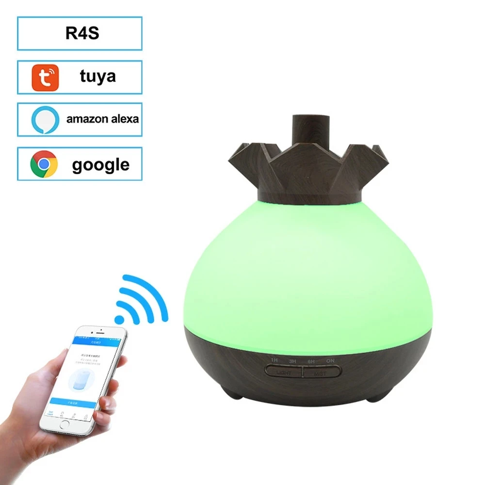 Умный беспроводной диффузор для эфирных масел с Wi-Fi подходит Alexa Google увлажнитель