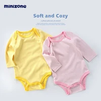 minizone childrens baby onesie unisex long sleeve romper baby clothes for boys and girls toddler striped cotton jumpsuit