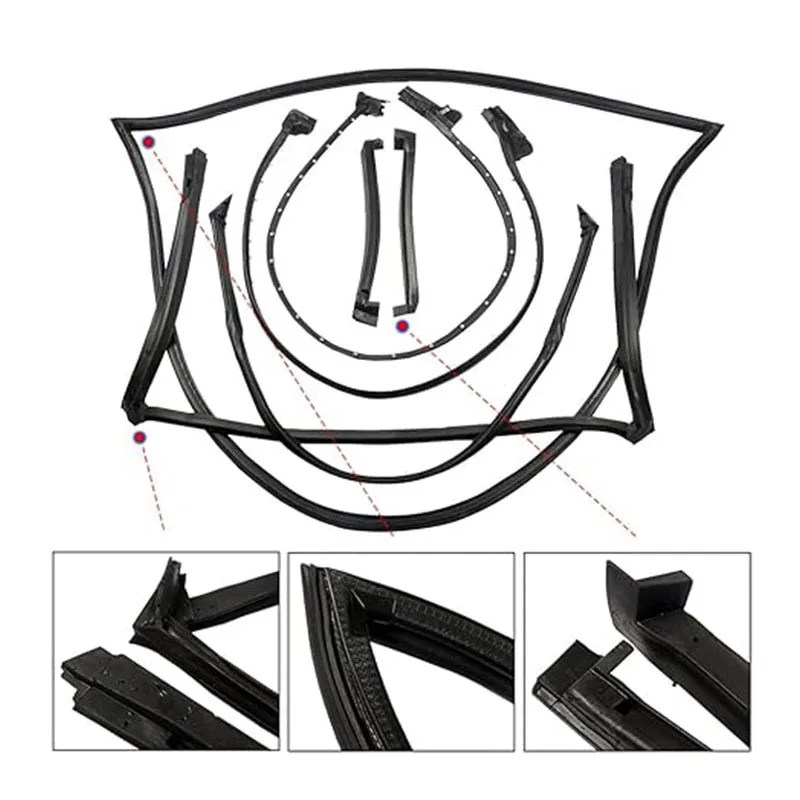 Герметик уплотнитель Kit Погодная полоса 9096GGW подходит для Chevrolet Corvette C4 Coupe 1990-1996