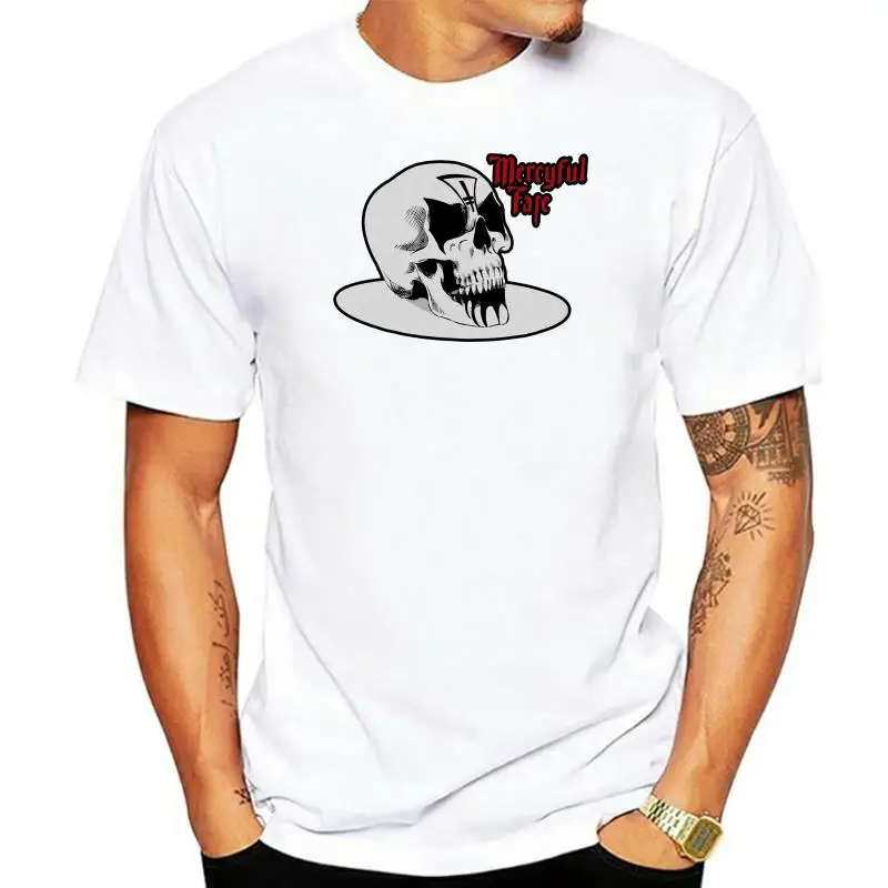 

Мужская черная футболка с бриллиантами Mercyful Fate King