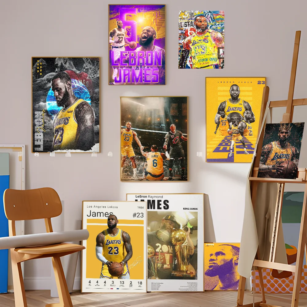 Pop Lebron James Basketball Классический Водонепроницаемый Постер Hd Качество Настенный
