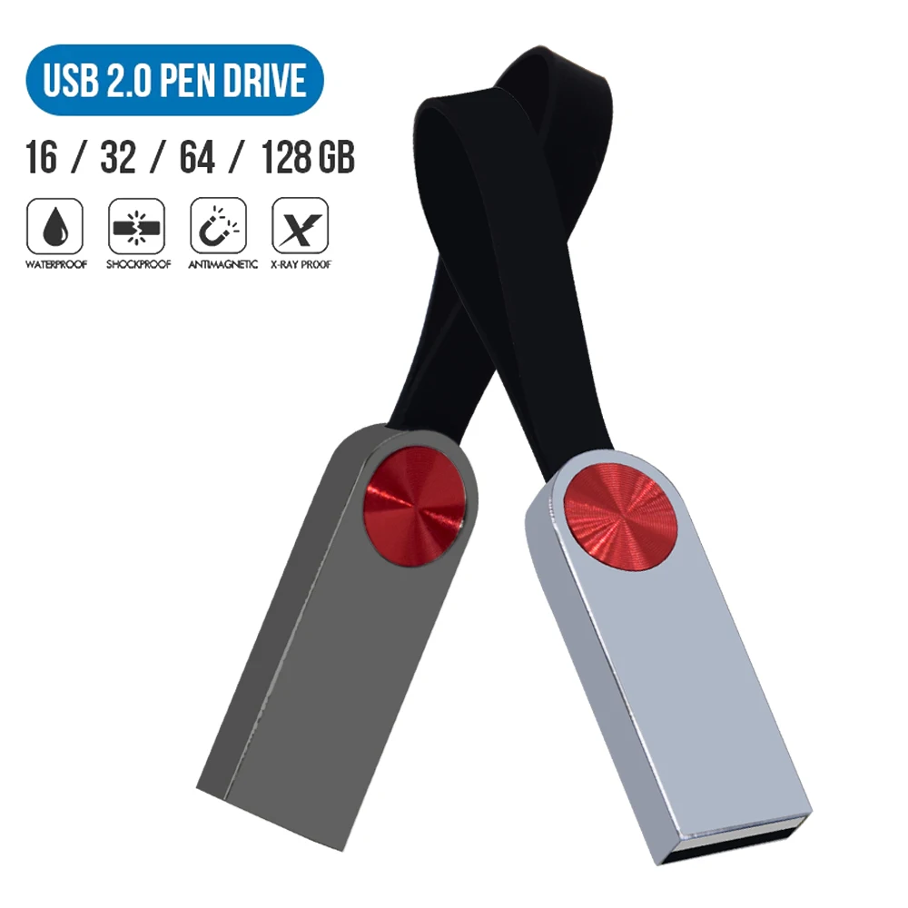 

Флеш-накопитель USB 2,0 металлический водонепроницаемый, 32 ГБ