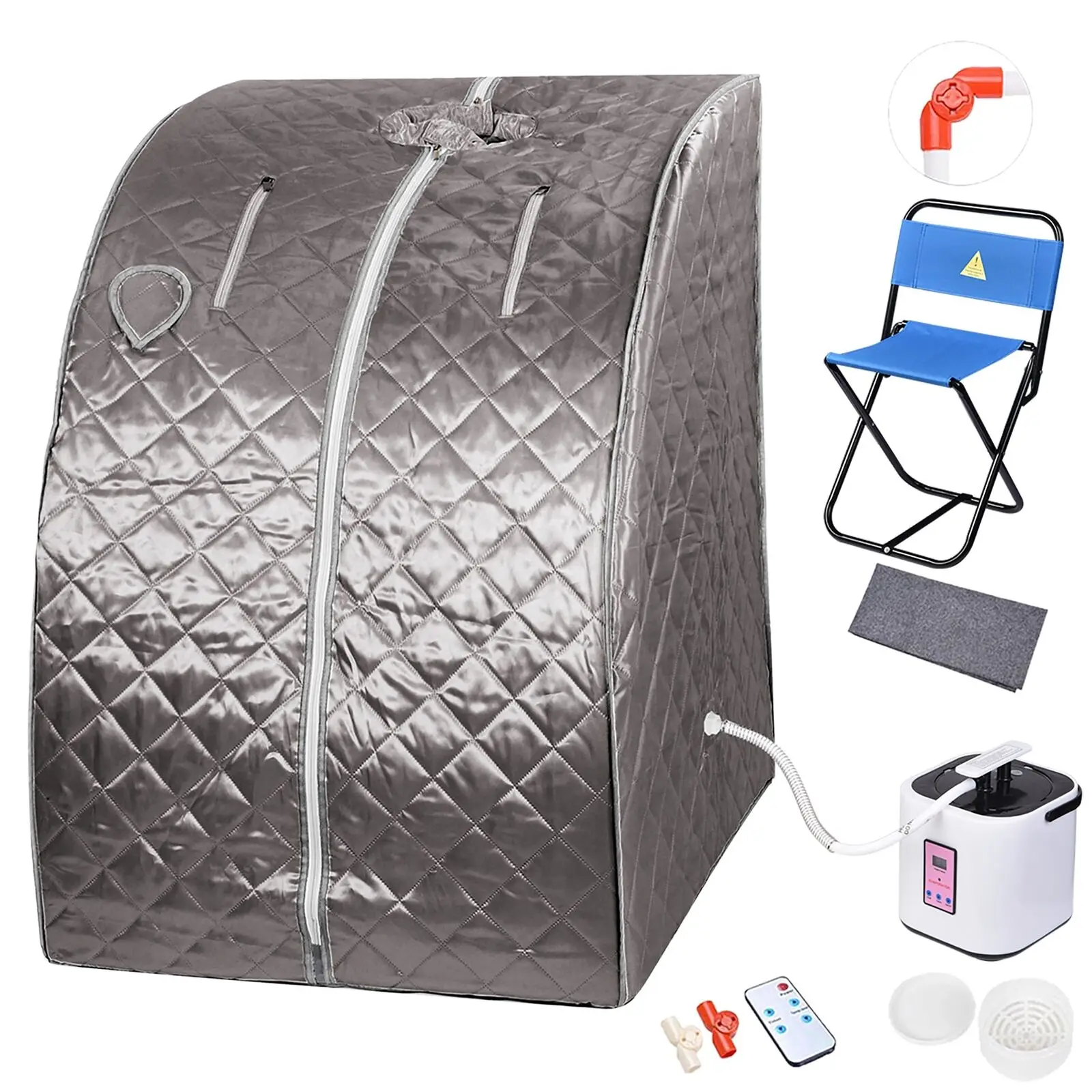 

Portable Easy Assembly & Disassembly Sauna Kit Champagne gray