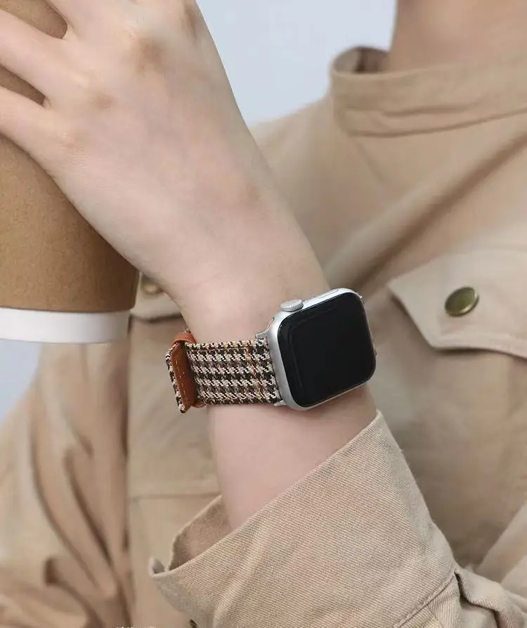 Ремешок кожаный для Apple Watch Band 8 7 41 мм 45 40 44