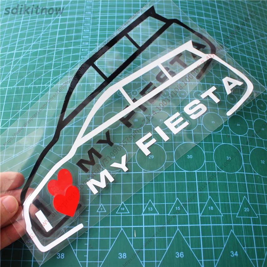 

Новая виниловая наклейка I love my car, стильная наклейка на дверь, окно, багажник для ford fiesta MK7 2017 2019 ST 2018 2012 2020, аксессуары