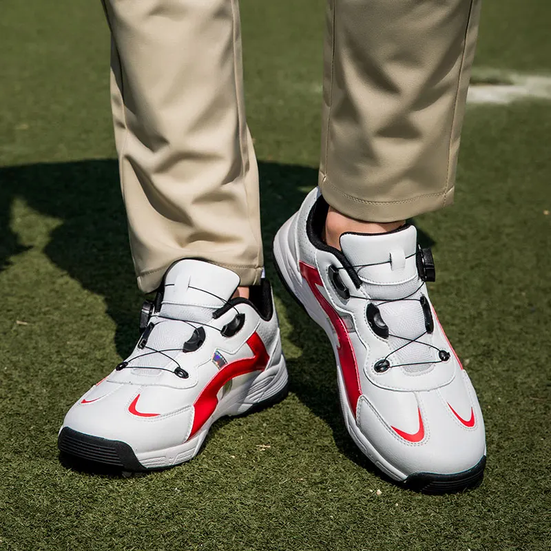 Unisex Golf Shoes Men Training Golf Shoes Track and Field Training Shoes White Grass Walking Jogging Shoes Size 36-46