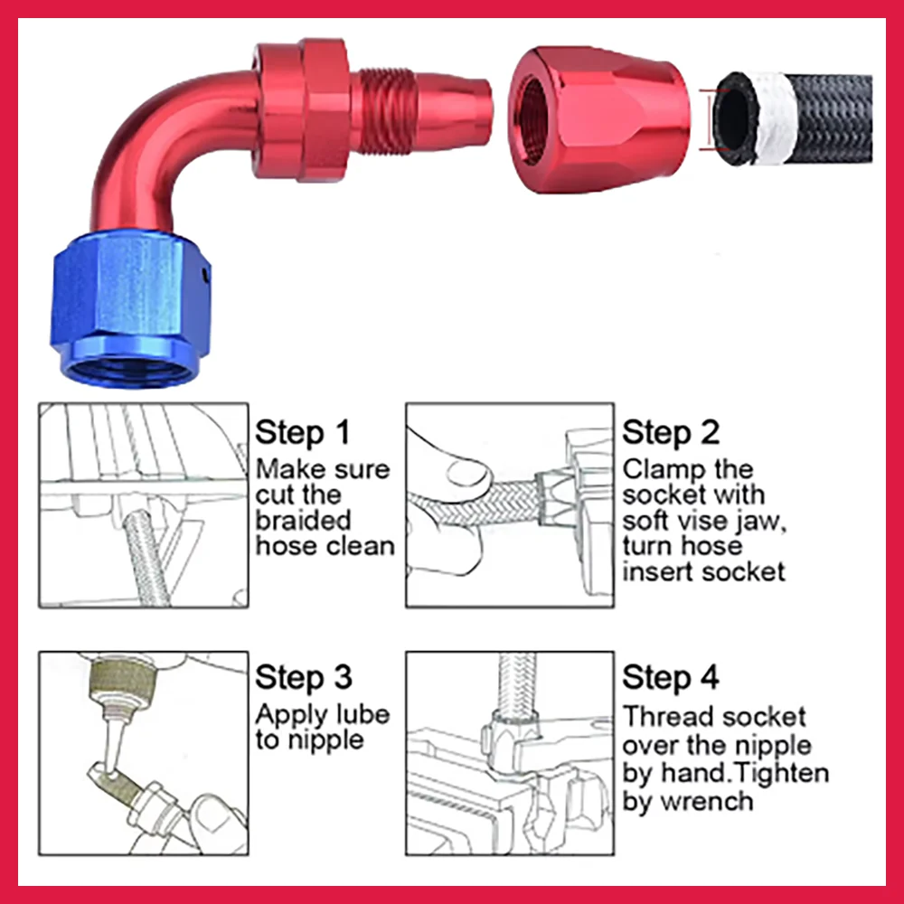 1 ~ 10 м AN4 AN6 AN8 AN10 AN12 нейлоновый тормозной шланг из нержавеющей стали CPE E85