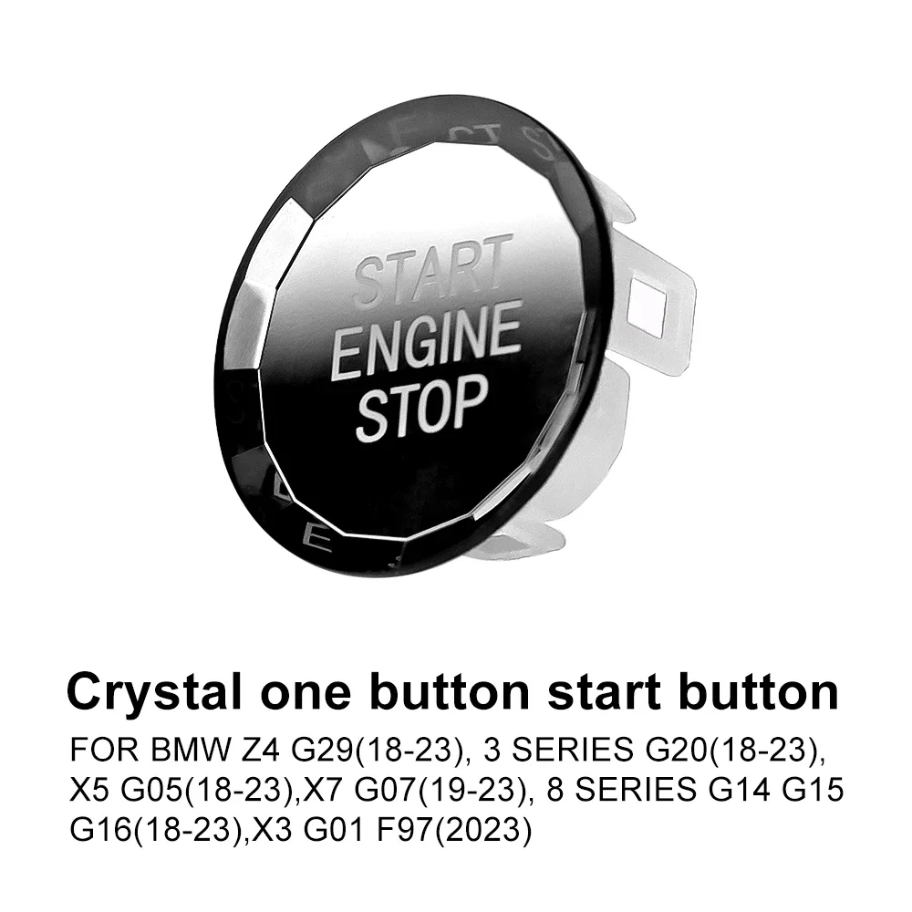 

Для BMW G20 Z4 G29 X5 G05 X7 G07 G14 G15 G16 X3 G01 F97 Кристалл автомобильного двигателя Кнопка запуска крышки зажигания Стоп-выключатель Аксессуары