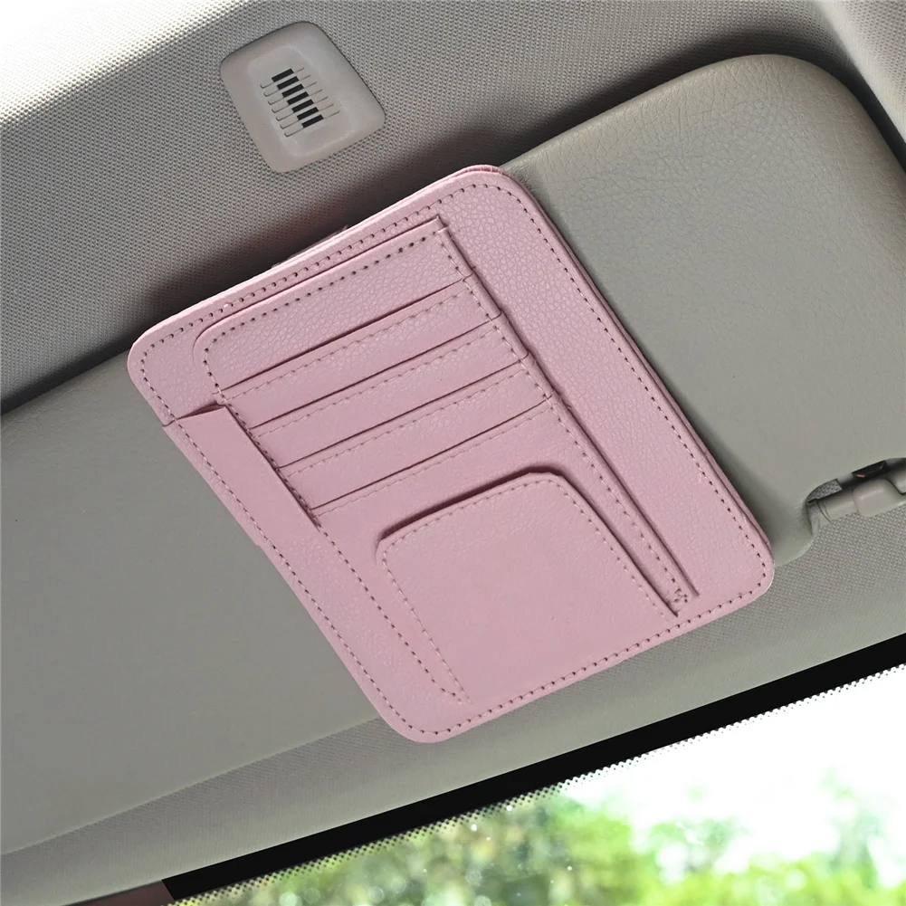 

Car Auto Sun Visor Point Pocket Organizer Pouch Bag Card Glasses Storage Holder Sunglasses Holder Car-styling Car Accessories