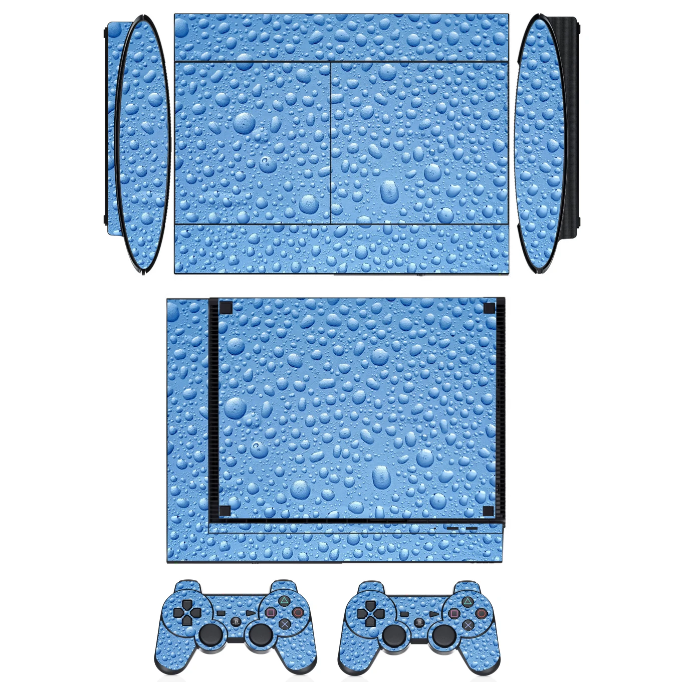 Виниловая Защитная Наклейка в виде капли воды для Sony PS3 Super Slim и 2 Наклейки на чехлы
