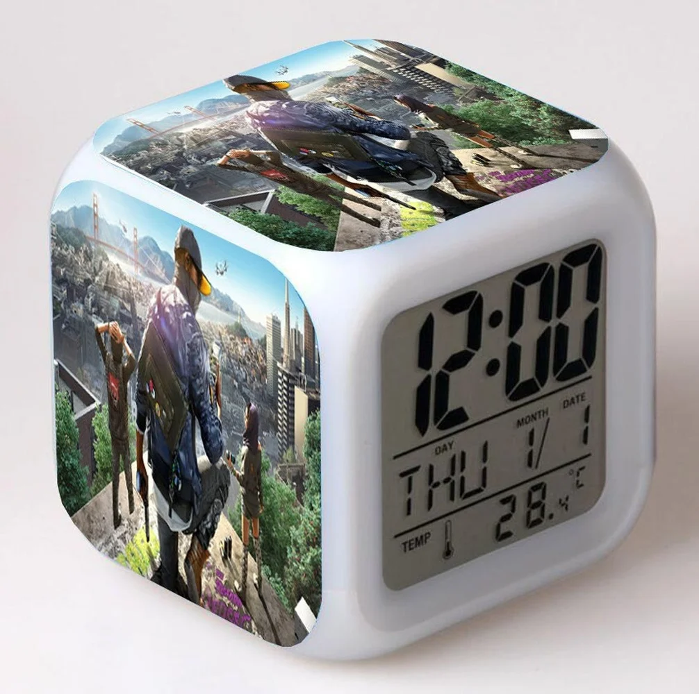 Часы-Будильник светодиодсветодиодный цветные с подсветкой для спальни |