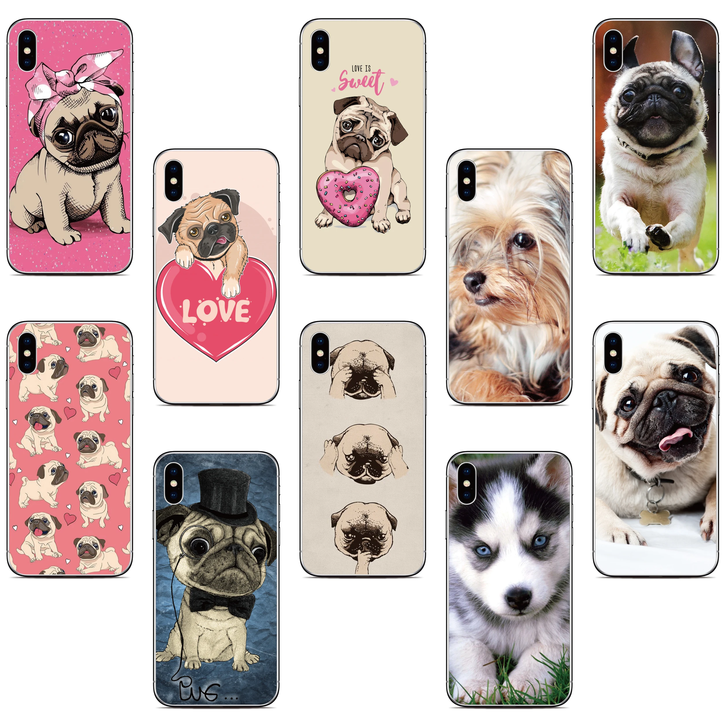 Pug Puppy Dog Case For UMIDIGI G100 G9A G9C G9T G9 G6 5G Note 90 90C 90A G3 G5 A16 A15 A13 Pro Max Nothing Phone 2A 1 2 Cover