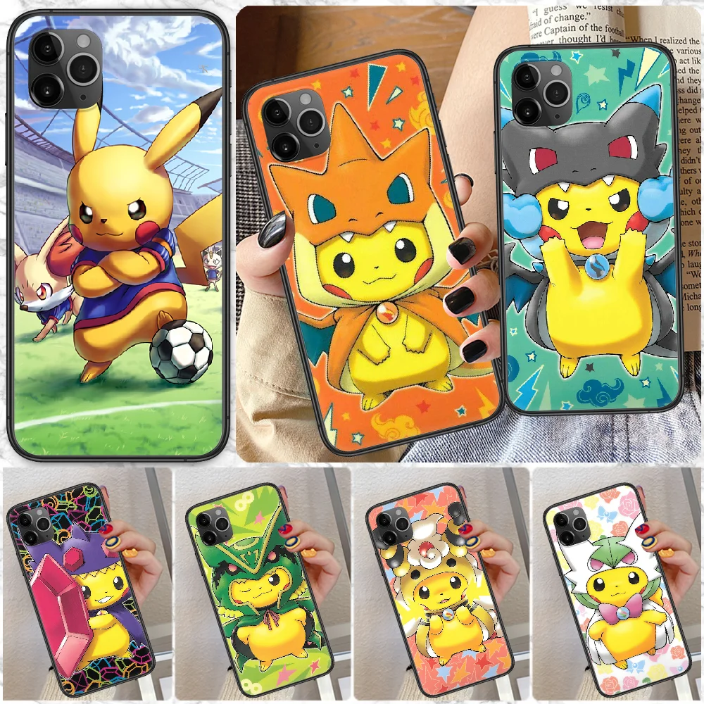 Чехол для телефона с аниме покемоном Пикачу iphone SE 2020 6 6S 7 8 11 12 13 Mini Plus X XS XR Pro Max