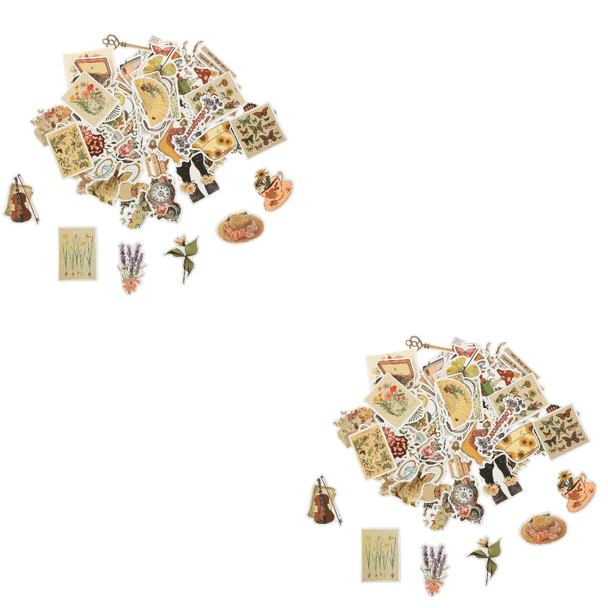 

Time Graffiti Sticker Old Days Stickers Bottle Decorative Self-adhesive Vintage DIY Style Decals Flower Embellishments