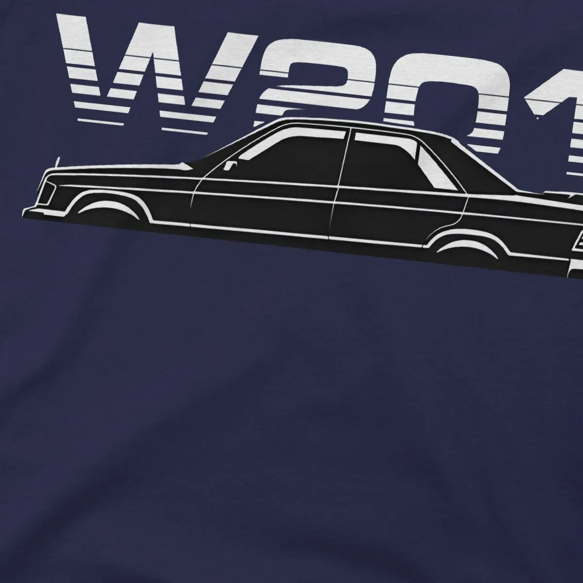 Мужские футболки W201 190E от Petrothings новинка из чистого хлопка с круглым вырезом