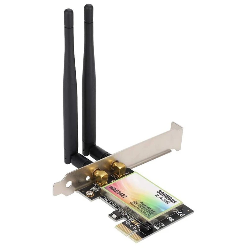 

Wireless Wifi Pcie Card, 2.4G/5G Dual Band Wireless PCI Express Adapter, 300Mbps Wireless Network Card